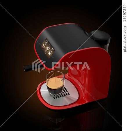 Espresso coffee maker with touch panel 15397254
