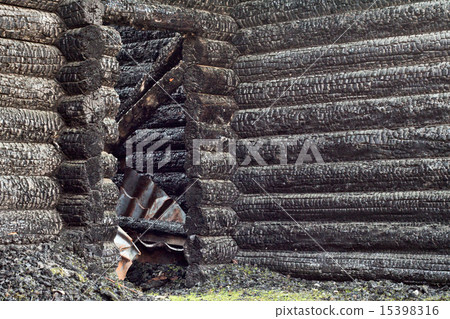 burned wooden house burned wooden house 15398316