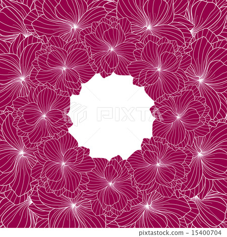 Purple Begonia flowers round frame Purple Begonia flowers round frame 15400704