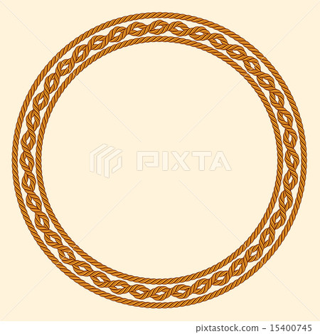 Rope decorative round frame - Stock Illustration [15400745] - PIXTA