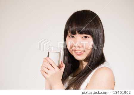 A girl with water A girl with water 15401902