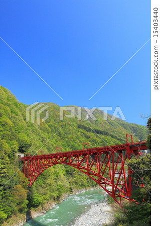 Kurobe gorge Shinyama Biki Bridge 15403440