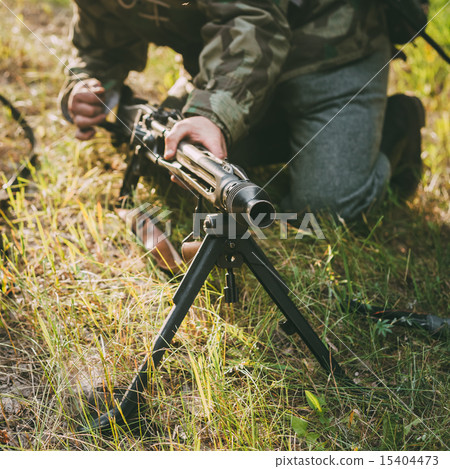 Unidentified re-enactor dressed as German soldier 15404473