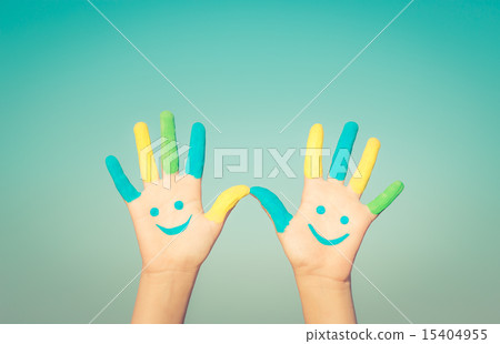 Happy smiley hands Happy smiley hands 15404955