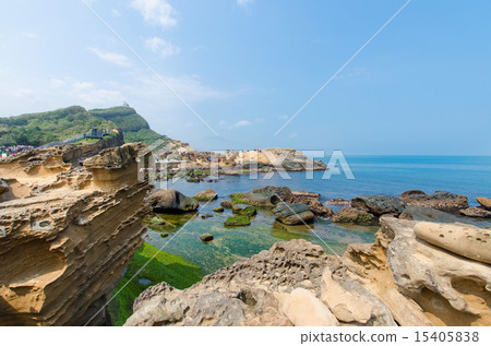 Natural landscape in Yehliu Geopark, Taiwan. 15405838