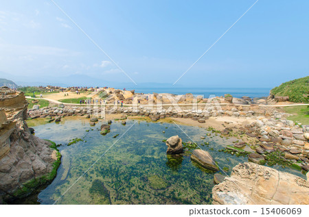 Natural landscape in Yehliu Geopark, Taiwan. 15406069