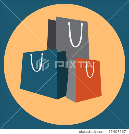 Shopping bag icon vector illustration 15407267