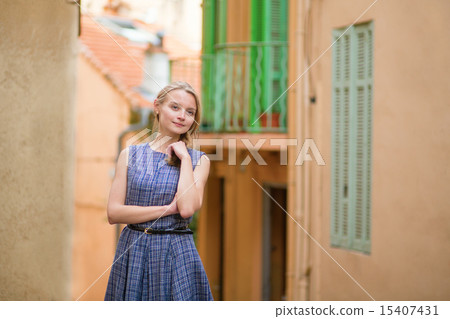 woman on Le Suquet hill in Cannes 15407431