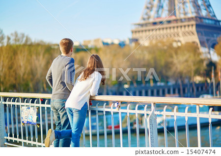 Young romantic couple in Paris 15407474