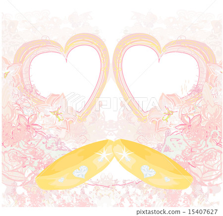 golden wedding rings - Invitation card golden wedding rings - Invitation card 15407627