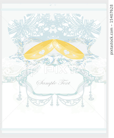 wedding Invitation card with rings wedding Invitation card with rings 15407628