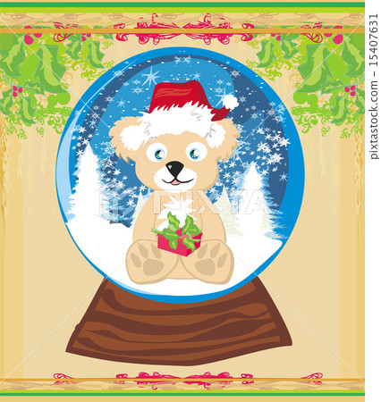 Bear in Santa Claus hat 15407631