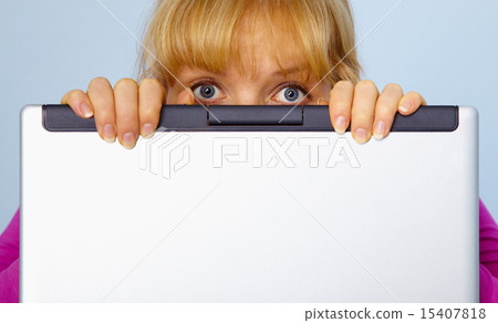 Woman was guilty and hides behind a computer 15407818