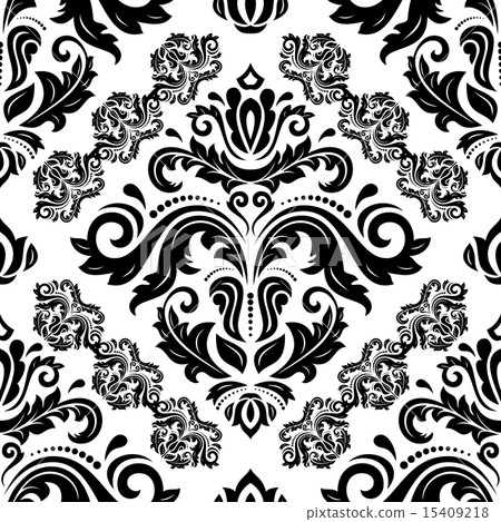 Damask Seamless Vector Pattern - Stock Illustration [15409218] - PIXTA