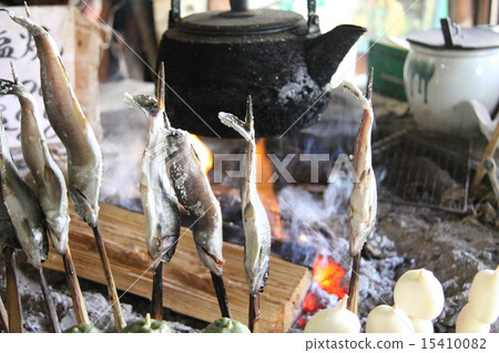 Charcoal grilled fireplace Charcoal grilled fireplace 15410082