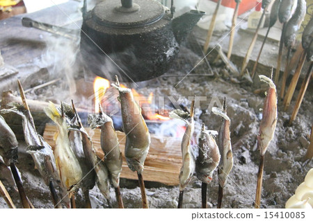 Charcoal grilled fireplace Charcoal grilled fireplace 15410085