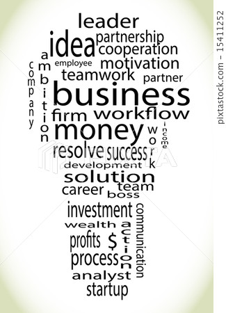 Wordcloud business lightbulb 15411252