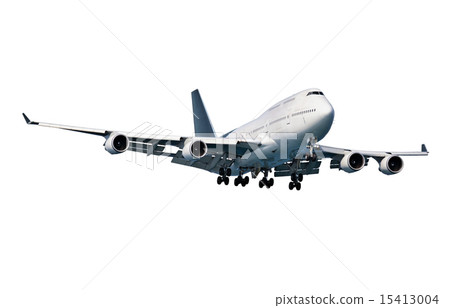 Big passenger aircraft on white Big passenger aircraft on white 15413004