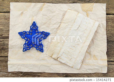 Christmas Background.Blank Old Paper Sheet with De Christmas Background.Blank Old Paper Sheet with De 15414271
