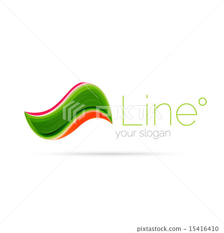 Abstract wave line logo Abstract wave line logo 15416410