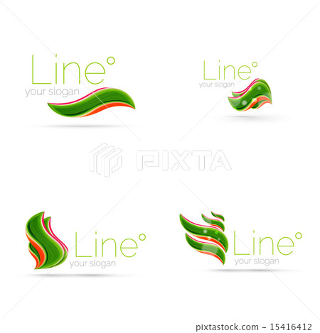 Abstract wave line logo 15416412