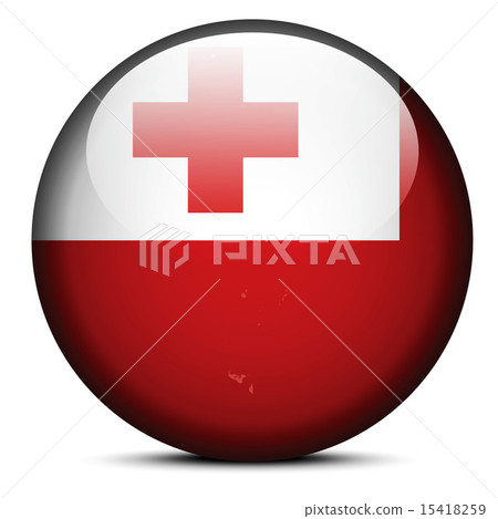 Map on flag button of Kingdom Tonga 15418259