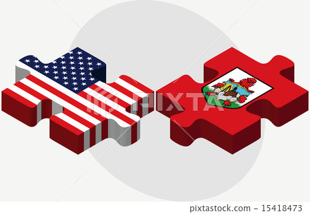 USA and Bermuda Flags in puzzle 15418473