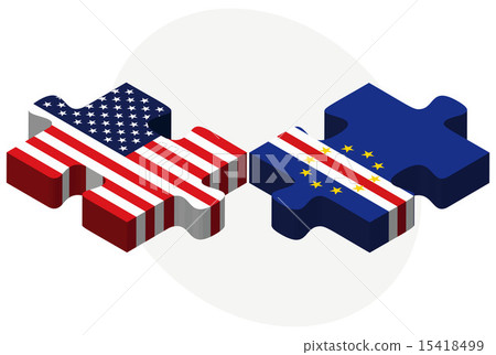 USA and Cabo Verde Flags in puzzle 15418499