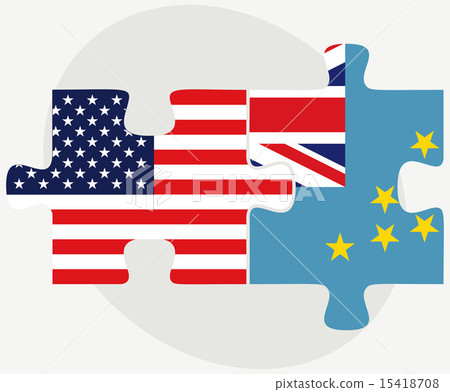 USA and Tuvalu Flags in puzzle 15418708