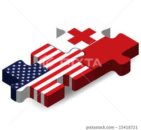 USA and Tonga Flags in puzzle 15418721