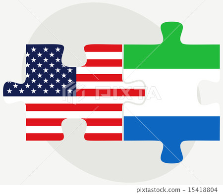 USA and Sierra Leone Flags in puzzle 15418804