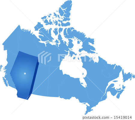 Map of Canada - Alberta province 15419014
