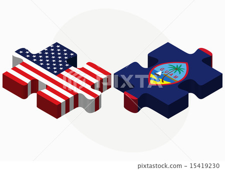 USA and Guam Flags in puzzle 15419230