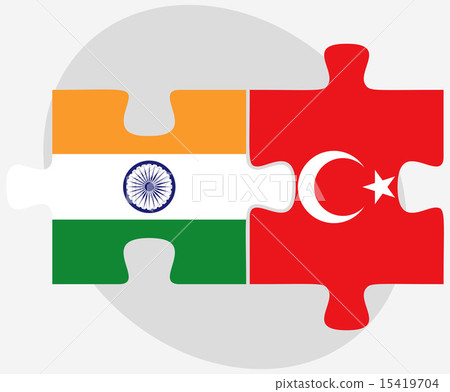 India and Turkey Flags in puzzle 15419704