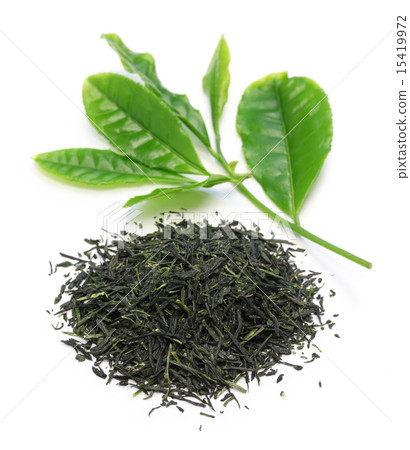 Gyokuro and tea leaves 15419972