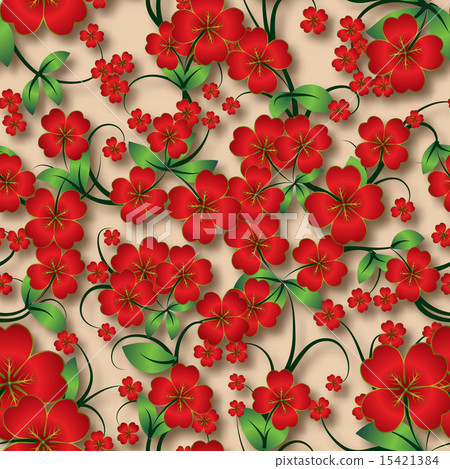 abstract floral background with spring ornament 15421384