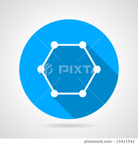 Cyclic molecule flat vector icon 15421542