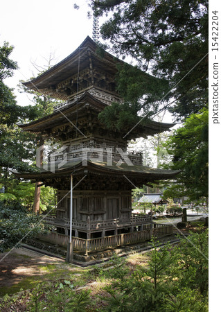 Buddha temple triple tower 15422204