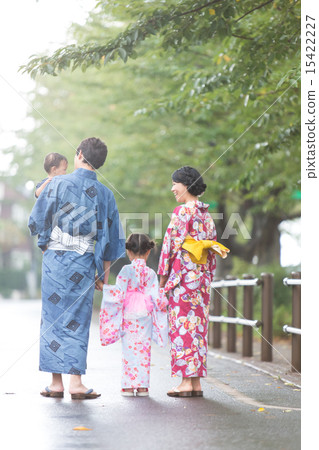 yukata, back view, summer 15422227
