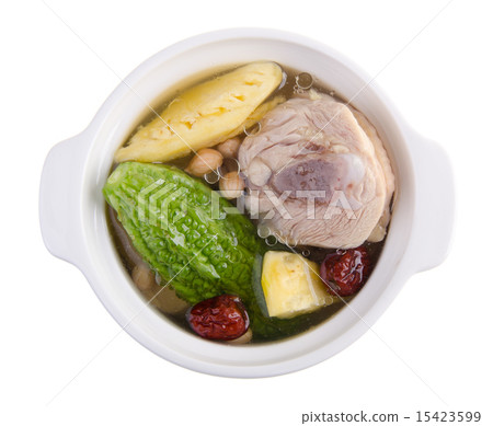 Chicken and herb soup, Chinese food style. Chicken and herb soup, Chinese food style. 15423599