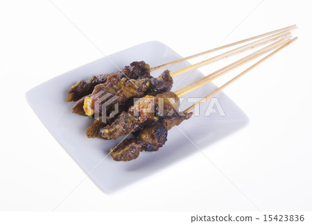 Satay. Asian cuisine - Satay on background 15423836