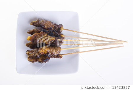 Satay. Asian cuisine - Satay on background 15423837