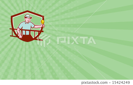 Business card Electrician Ladder Light Bulb Business card Electrician Ladder Light Bulb 15424249