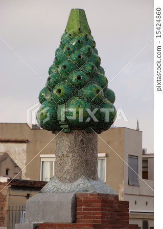Guell House rooftop chimney Guell House rooftop chimney 15424860