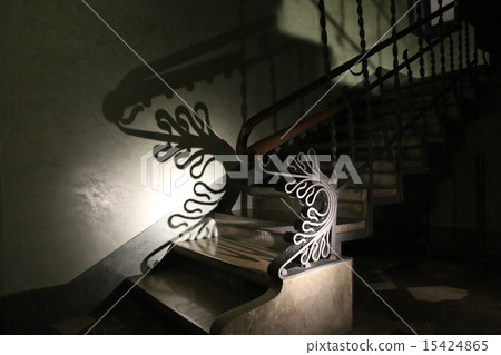 The staircase inside the house of Guell The staircase inside the house of Guell 15424865