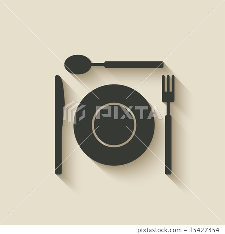 plate fork knife spoon icon 15427354