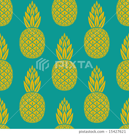 pineapple tropical fruit seamless pattern 15427621