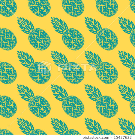 pineapple tropical fruit seamless pattern 15427622