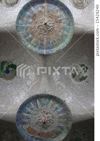 天花板公園多柱室馬賽克的天花板 15428240