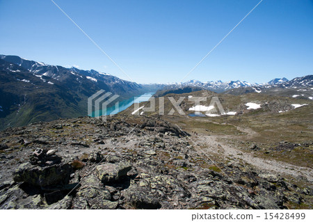 Besseggen Ridge in Jotunheimen National Park Besseggen Ridge in Jotunheimen National Park 15428499